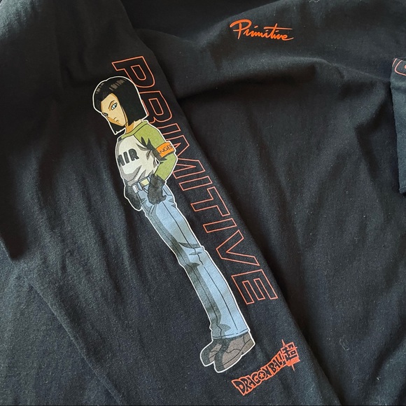 Primitive x Dragon Ball Super Androids Black Long Sleeve T-Shirt - Picture 6 of 11